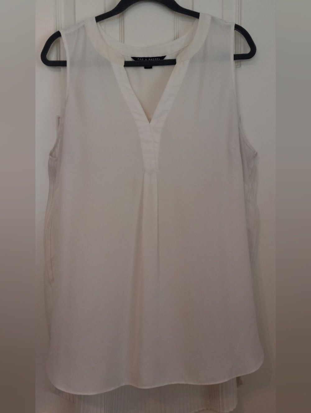 Zac & Rachel Ivory Sleeveless Hi/Lo Tunic XL